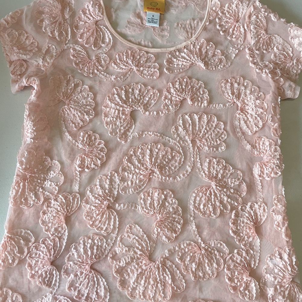 Ruby Rd sheer top - size small
